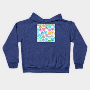 Graphic Spiraling Circles on White Kids Hoodie